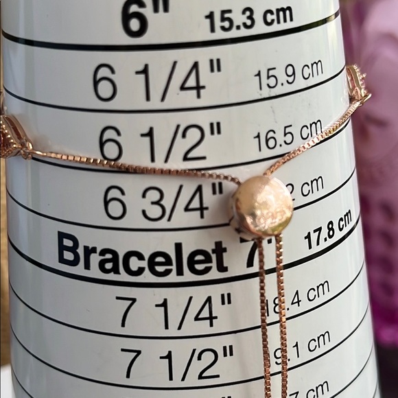 Pink Sapphire gemstones Adjustable bracelet stamped 925 - Picture 6 of 7